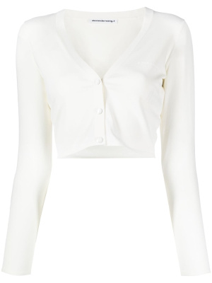 

V-neck cropped cardigan, Alexander Wang V-neck cropped cardigan