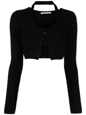 

Layered-look cropped knitted top, Alexander Wang Layered-look cropped knitted top
