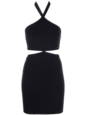 

Halterneck cut-out mini dress, Alexander Wang Halterneck cut-out mini dress