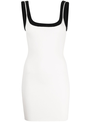 

Logo-jacquard trim tank dress, Alexander Wang Logo-jacquard trim tank dress