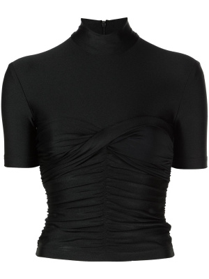 

Fitted bodice high-neck top, Alexander Wang Fitted bodice high-neck top