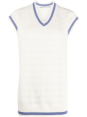 

Stripe-detail knitted sleeveless top, Alexander Wang Stripe-detail knitted sleeveless top