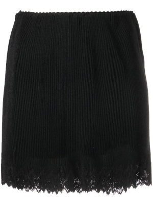 

Distressed-hem mini skirt, Alexander Wang Distressed-hem mini skirt