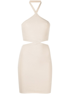 

Logo-trim halterneck dress, Alexander Wang Logo-trim halterneck dress