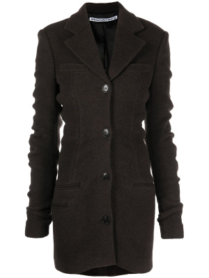 

Ruched sleeve wool-blend jacket, Alexander Wang Ruched sleeve wool-blend jacket
