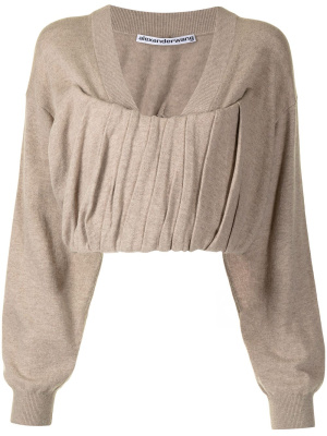 

Draped cropped jumper, Alexander Wang Draped cropped jumper