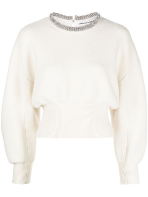 

Balloon-sleeve knitted top, Alexander Wang Balloon-sleeve knitted top