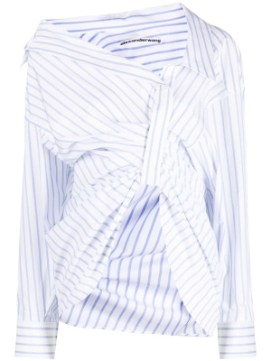 

Asymmetrical pull-up placket detailed shirt, Alexander Wang Asymmetrical pull-up placket detailed shirt