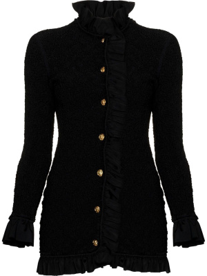 

Ruffle-trim smocked mini dress, Alexander Wang Ruffle-trim smocked mini dress