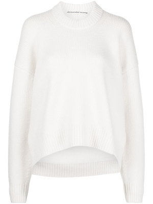 

Draped-back wool jumper, Alexander Wang Draped-back wool jumper