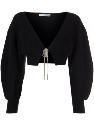 

V-neck cropped cardigan, Alexander Wang V-neck cropped cardigan