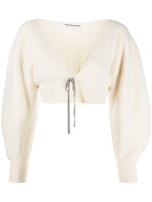 

V-neck cropped cardigan, Alexander Wang V-neck cropped cardigan