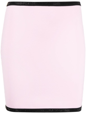 

Crystal-logo-trim mini skirt, Alexander Wang Crystal-logo-trim mini skirt