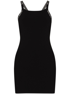 

Logo-tape sleeveless minidress, Alexander Wang Logo-tape sleeveless minidress