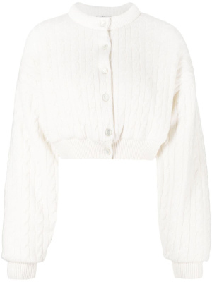 

Cropped cable-knit cardigan, Alexander Wang Cropped cable-knit cardigan
