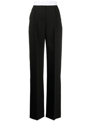 

Logo-waist tailored trousers, Alexander Wang Logo-waist tailored trousers