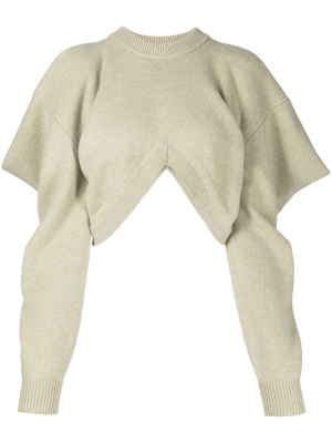 

Draped-sleeve knit jumper, Alexander Wang Draped-sleeve knit jumper