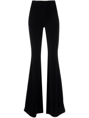 

High-rise velvet flared-leg trousers, Alexander Wang High-rise velvet flared-leg trousers