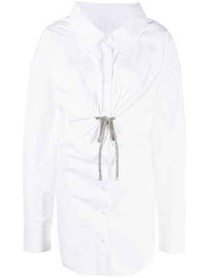 

Twist-front shirt mini dress, Alexander Wang Twist-front shirt mini dress