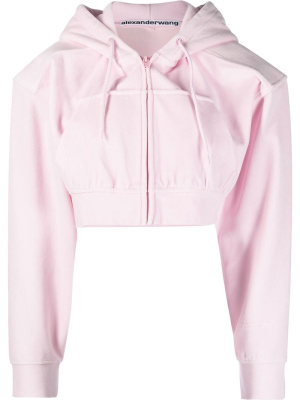 

Cropped cotton hoodie, Alexander Wang Cropped cotton hoodie