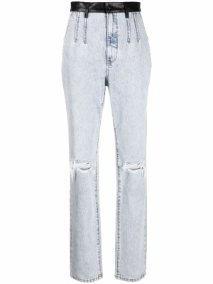 

Pebble bleach-wash high-waist jeans, Alexander Wang Pebble bleach-wash high-waist jeans