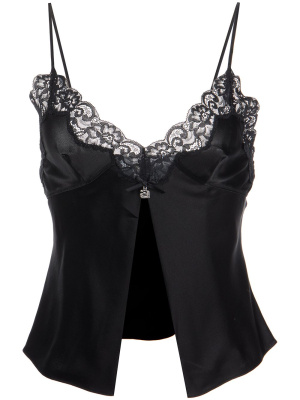 

Lace-trim silk camisole, Alexander Wang Lace-trim silk camisole