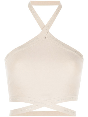 

Logo-trim halterneck top, Alexander Wang Logo-trim halterneck top