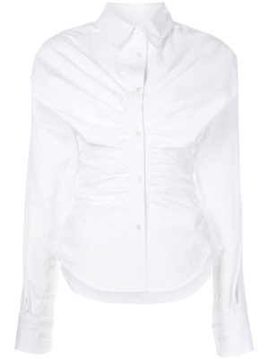 

Gathered cummerbund shirt, Alexander Wang Gathered cummerbund shirt