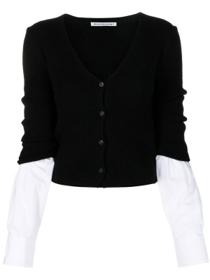 

Contrasting sleeves cardigan, Alexander Wang Contrasting sleeves cardigan