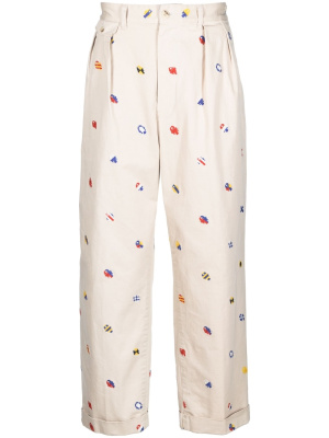 

Embroidered-design trousers, BEAMS PLUS Embroidered-design trousers