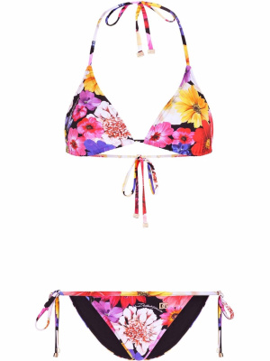 

Floral-print triangle bikini, Dolce & Gabbana Floral-print triangle bikini