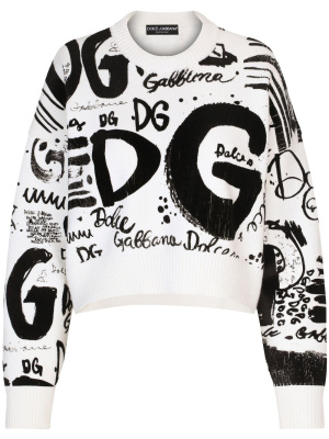 

Flocked logo sweater, Dolce & Gabbana Flocked logo sweater
