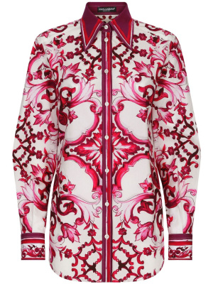 

Majolica-print cotton shirt, Dolce & Gabbana Majolica-print cotton shirt
