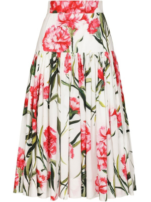 

Floral-print high-waisted skirt, Dolce & Gabbana Floral-print high-waisted skirt