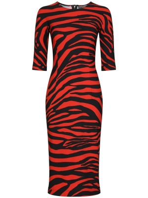 

Zebra-print midi dress, Dolce & Gabbana Zebra-print midi dress