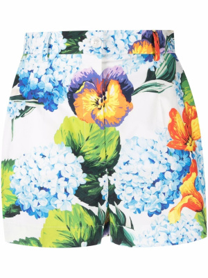 

Tailored floral-print short shorts, Dolce & Gabbana Tailored floral-print short shorts