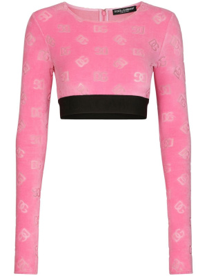 

Monogram-detail cropped top, Dolce & Gabbana Monogram-detail cropped top