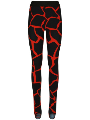 

Abstract-print stirrup-cuffs leggings, Dolce & Gabbana Abstract-print stirrup-cuffs leggings