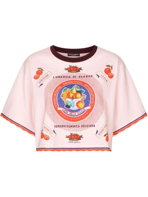 

Orange-print cotton T-shirt, Dolce & Gabbana Orange-print cotton T-shirt