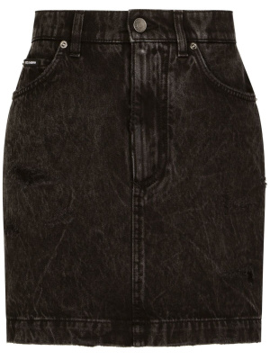 

High-waisted denim miniskirt, Dolce & Gabbana High-waisted denim miniskirt
