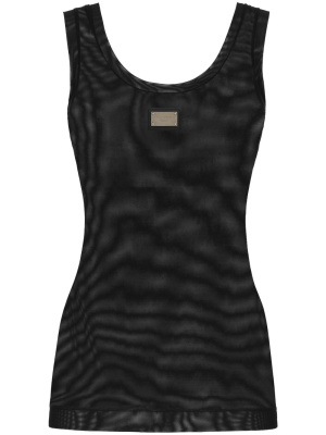 

Logo-plaque U-neck tank top, Dolce & Gabbana Logo-plaque U-neck tank top