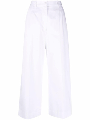 

Logo-buttons wide leg cropped trousers, Dolce & Gabbana Logo-buttons wide leg cropped trousers