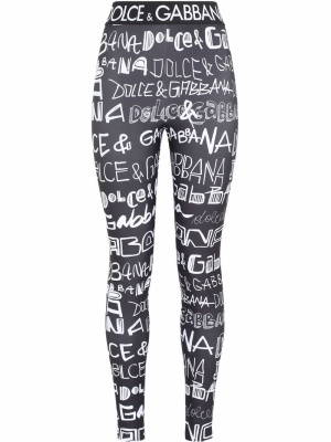 

Graffiti-logo leggings, Dolce & Gabbana Graffiti-logo leggings