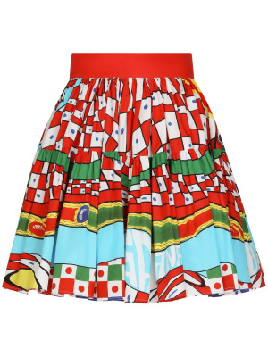 

Graphic-print pleated skirt, Dolce & Gabbana Graphic-print pleated skirt