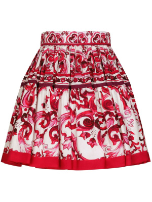 

Majolica-print pleated skirt, Dolce & Gabbana Majolica-print pleated skirt