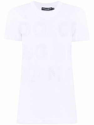 

Openwork-logo cotton T-shirt, Dolce & Gabbana Openwork-logo cotton T-shirt