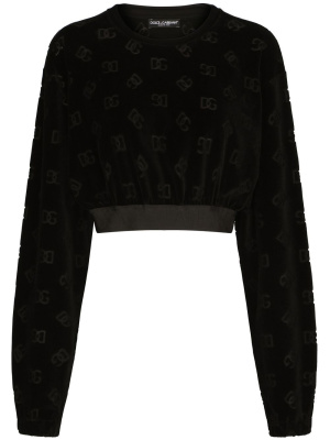 

Logo-detail cropped sweatshirt, Dolce & Gabbana Logo-detail cropped sweatshirt