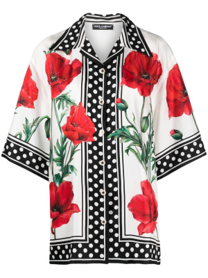 

Floral-print silk shirt, Dolce & Gabbana Floral-print silk shirt