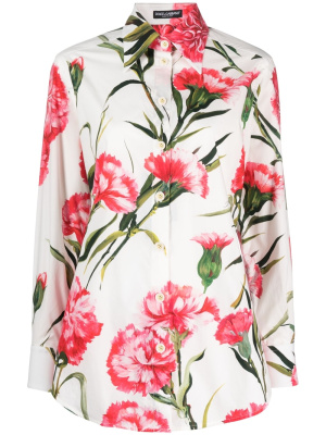 

Floral-print cotton shirt, Dolce & Gabbana Floral-print cotton shirt