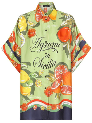 

Fruit print elongated shirt, Dolce & Gabbana Fruit print elongated shirt